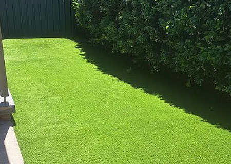 after real grass turf installation