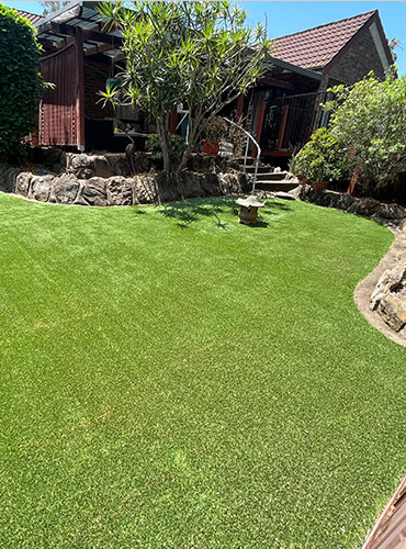 real grass turf installation after services