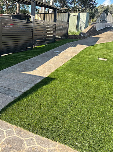 synthetic turf installation after service