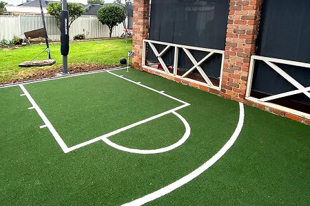 synthetic grass basketball court
