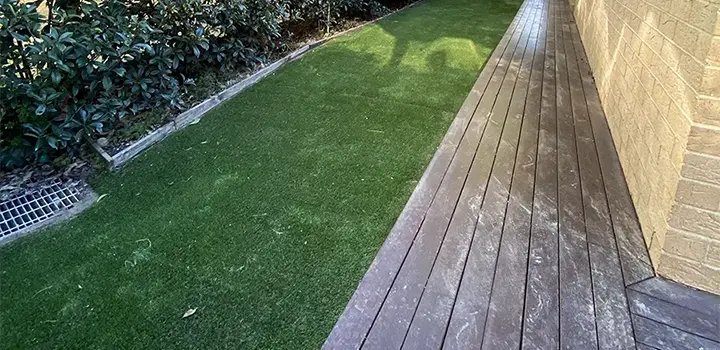 artificial grass lawn drainage