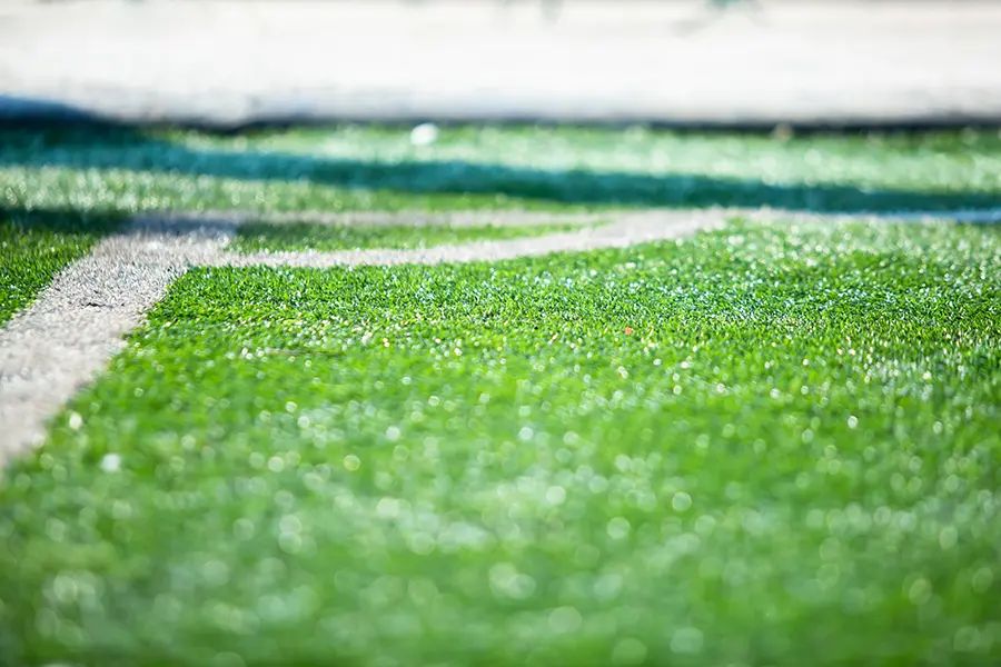 warping artificial grass