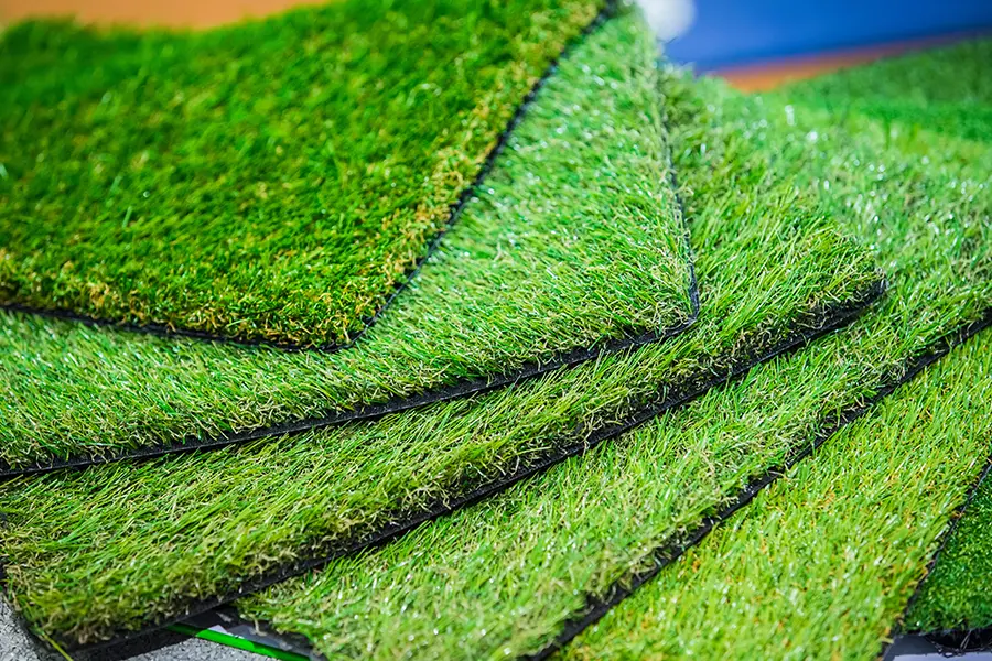 comparing different artificial grass samples