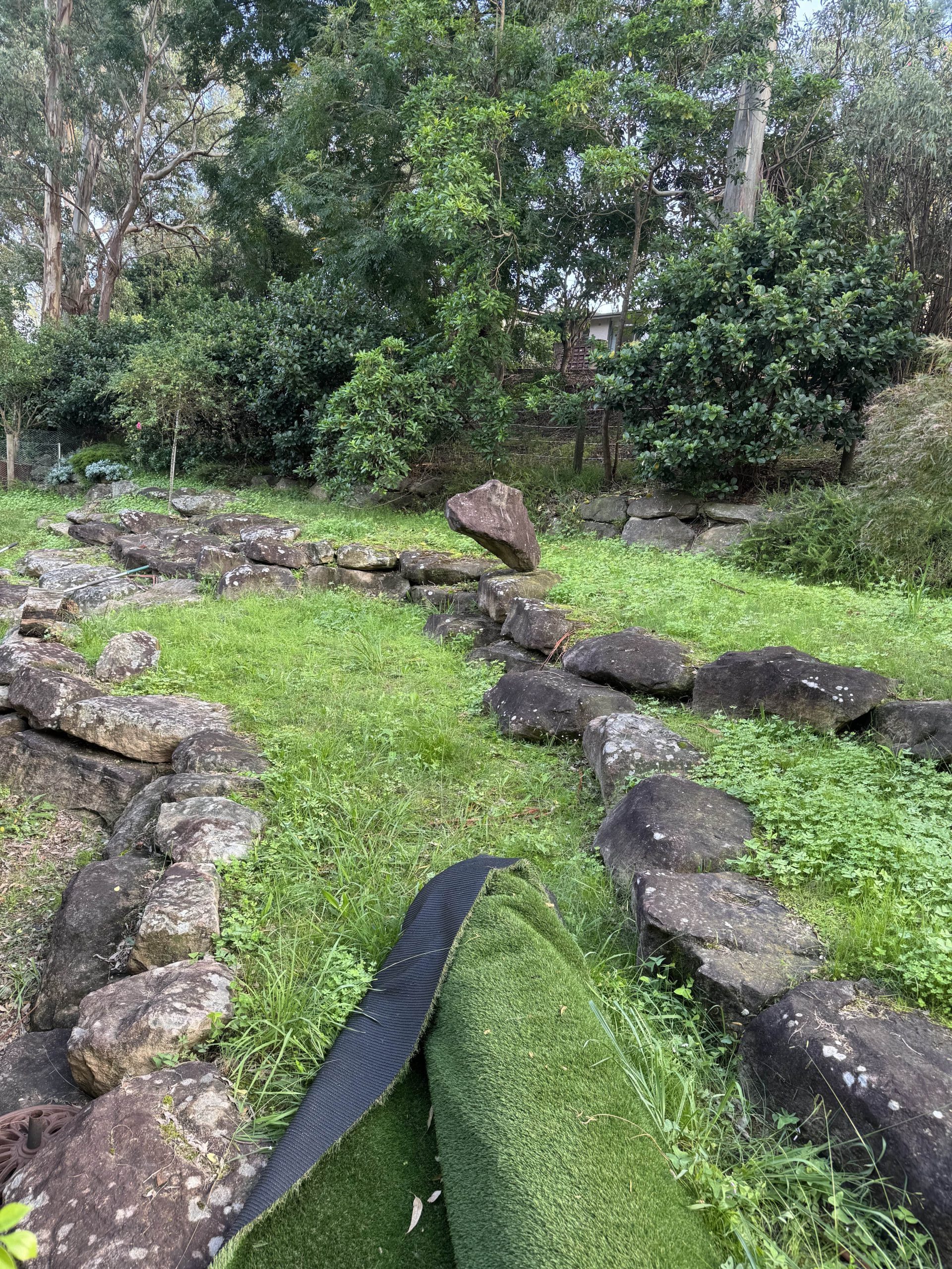 Rock garden before transformation by Pro Step Landscaping Sydney